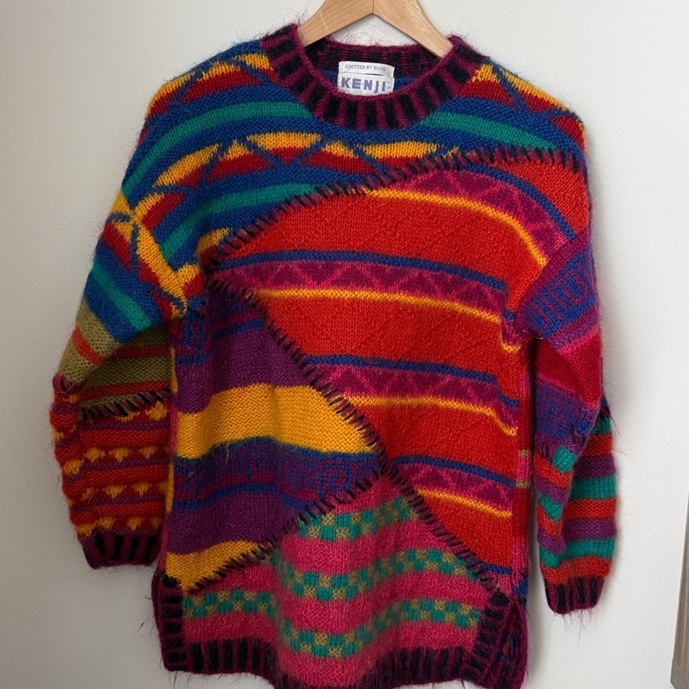 Vintage Knitted by Hand RARE KENJI
Sweater MultiColor Size M